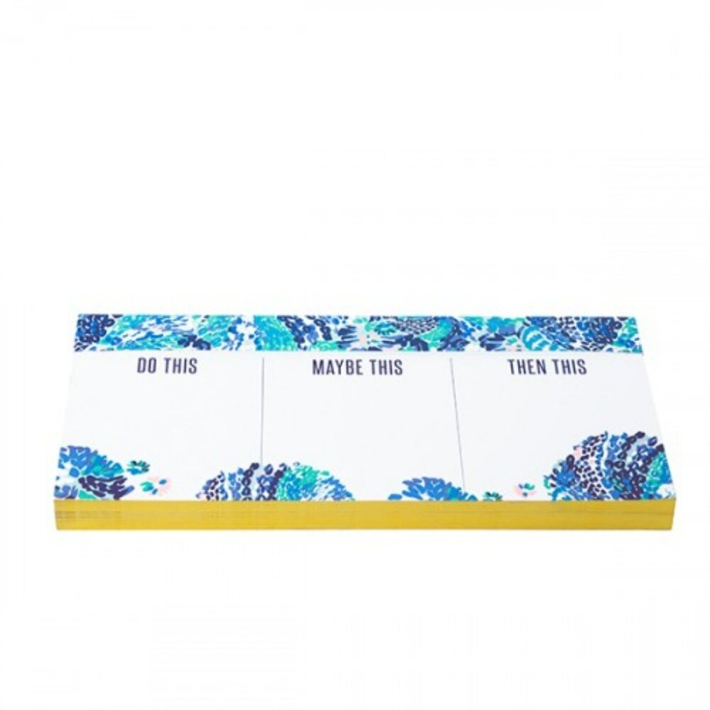 Lilly Pulitzer Priorities Notepad in Wave After Wave